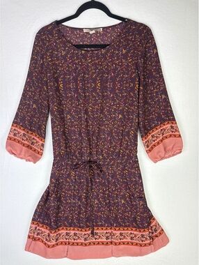 Forever 21 Floral Print Drawstring Waist Dress, Size M